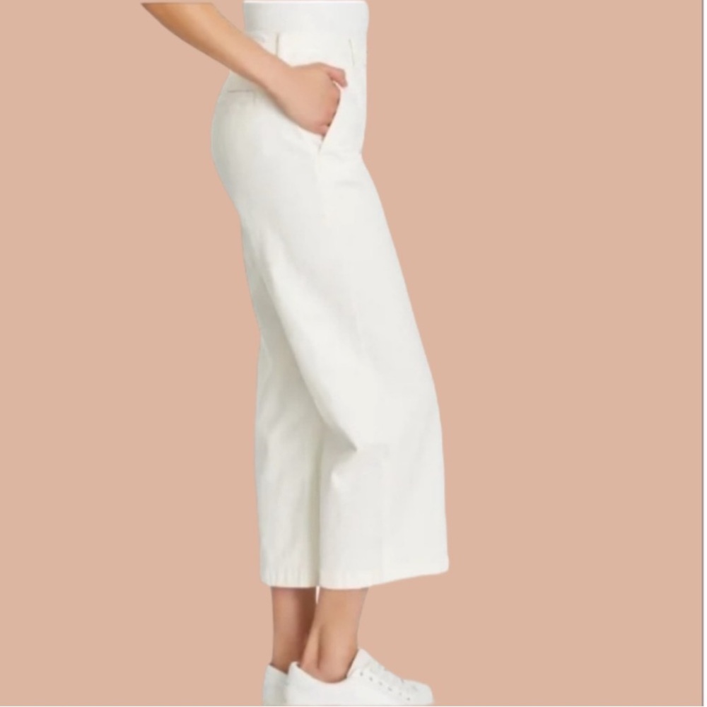 Ella Moss Women’s Wide Leg Crop Jeans Cream Inseam 26”
